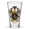 Wilson Family Crest beer glass - golden wolf