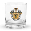 Wolf Family Crest Rocks Glass