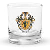 Wolfe Family Crest Rocks Glass