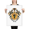 Wolf Family Crest framed artprint