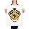 Wolff Family Crest framed artprint