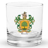 Woods Family Crest Rocks Glass