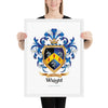 Wright Family Crest framed artprint