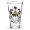 Young Family Crest beer glass - English origin
