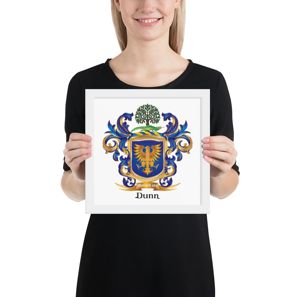 Dunn Family Crest framed artprint-Family Crests Store