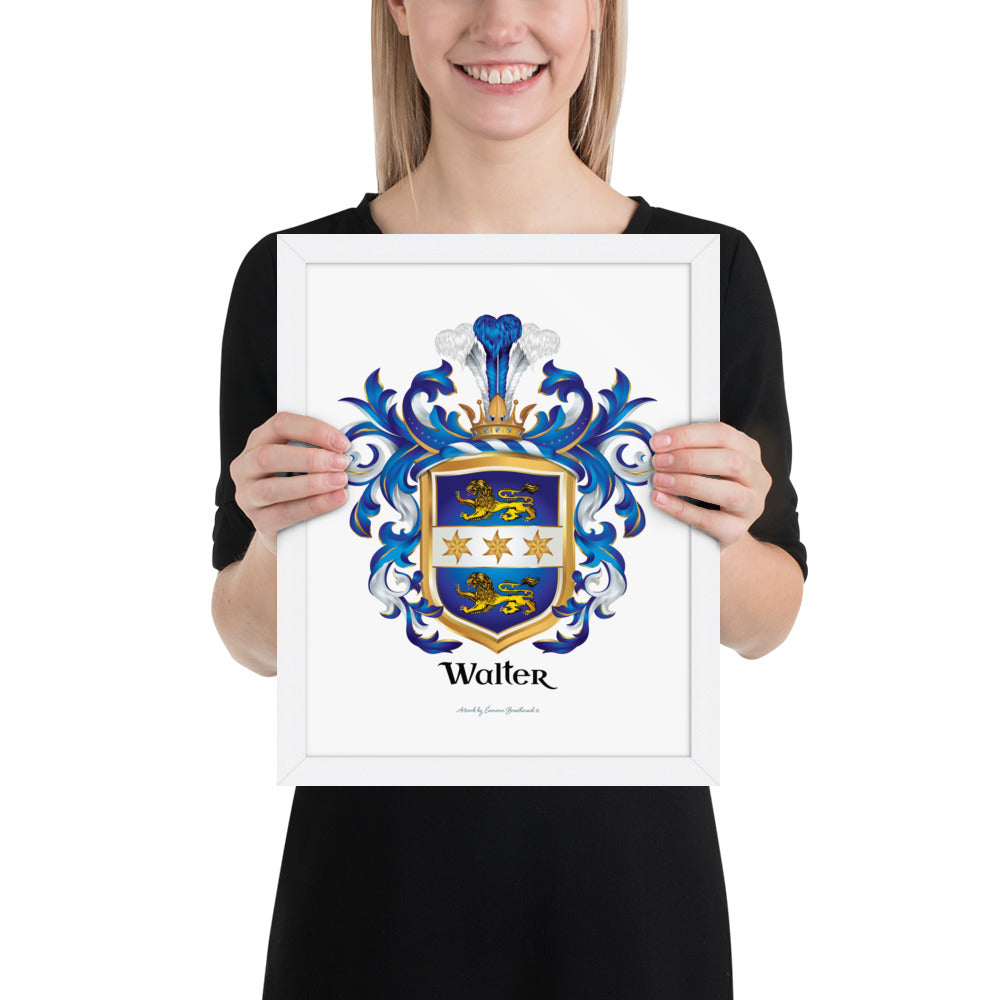 Walter Family Crest framed artprint-Family Crests Store