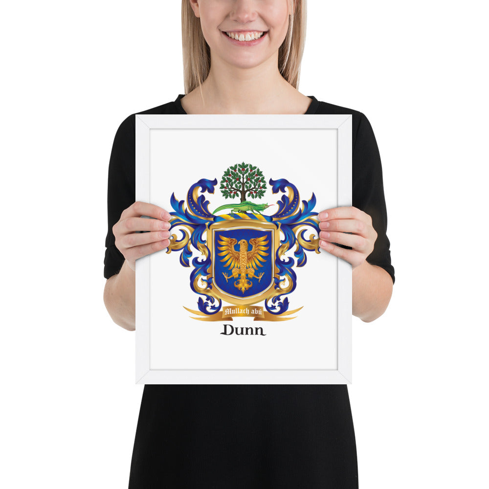 Dunn Family Crest framed artprint-Family Crests Store