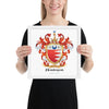 Henderson Family Crest framed artprint
