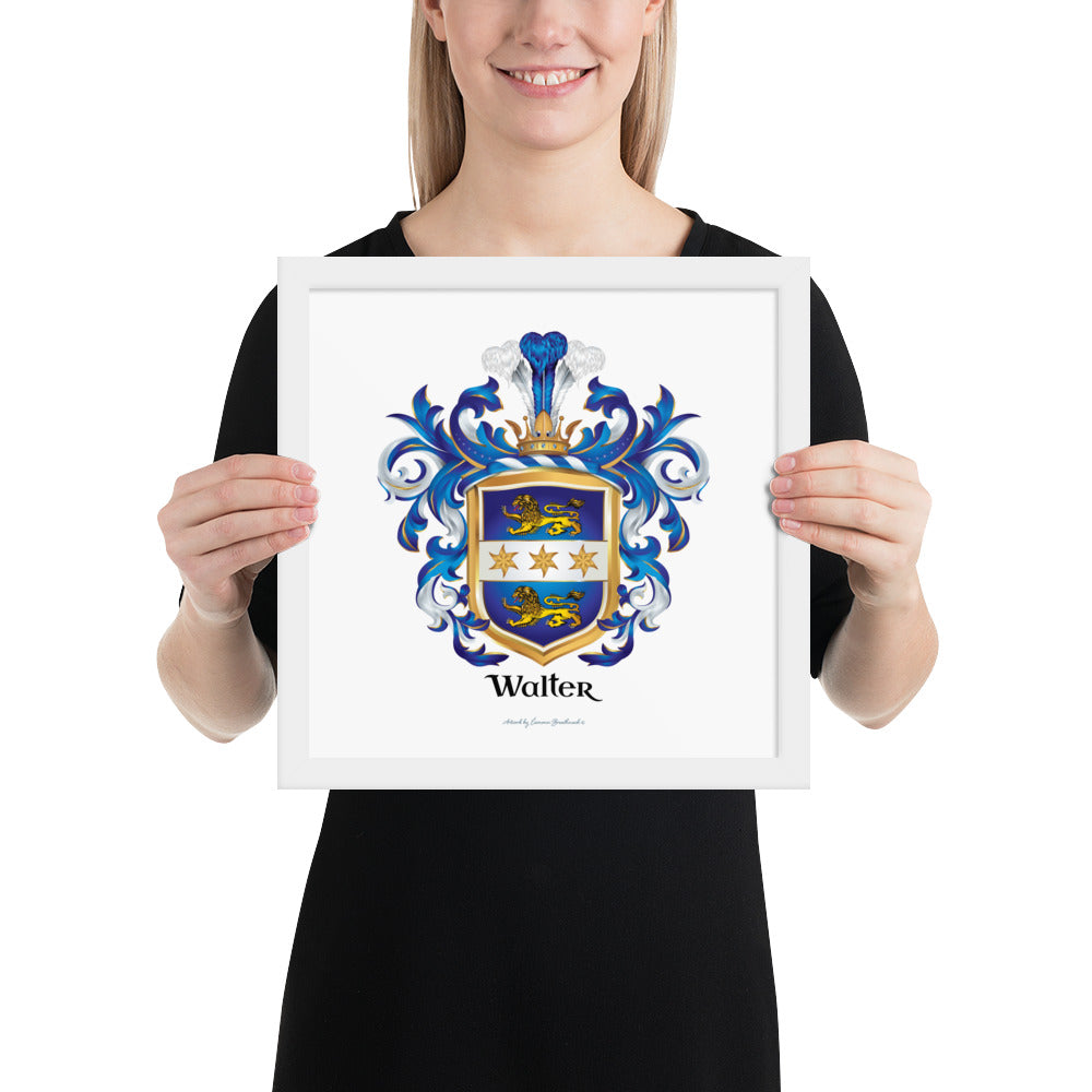 Walter Family Crest framed artprint-Family Crests Store
