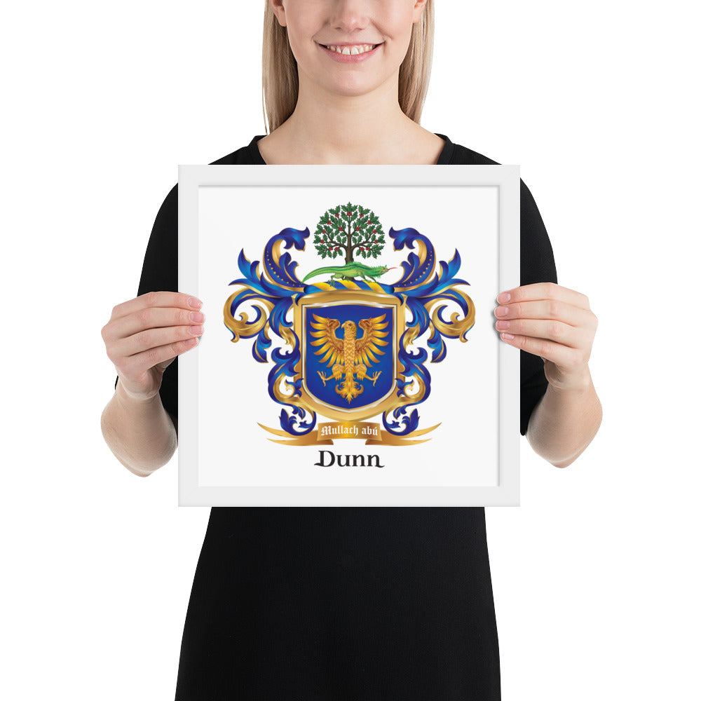 Dunn Family Crest framed artprint-Family Crests Store