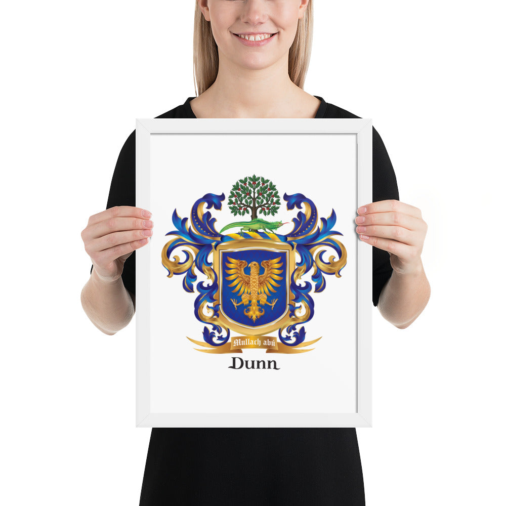 Dunn Family Crest framed artprint-Family Crests Store