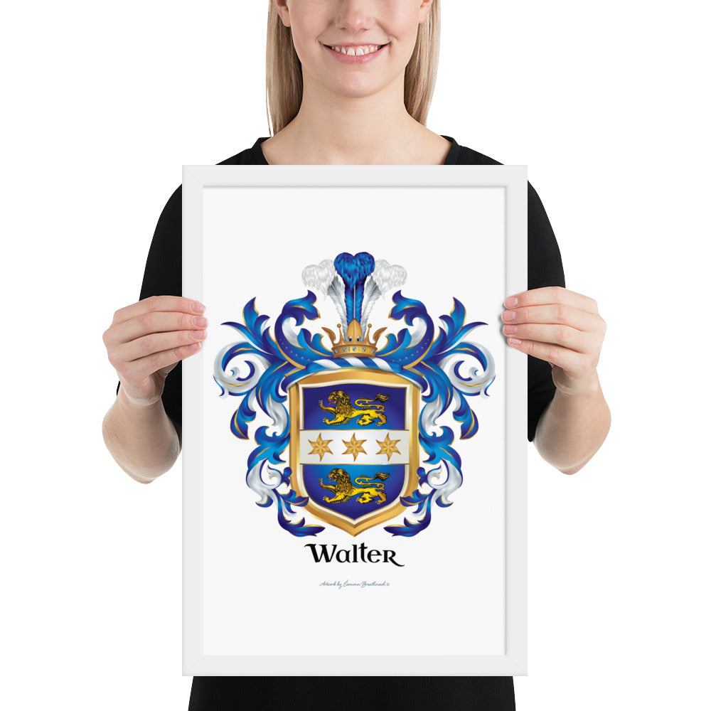 Walter Family Crest framed artprint-Family Crests Store