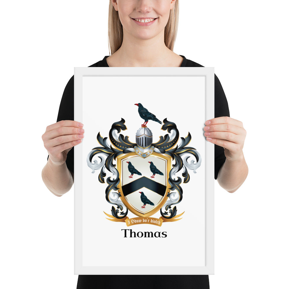 Thomas Family Crest framed artprints-Family Crests Store