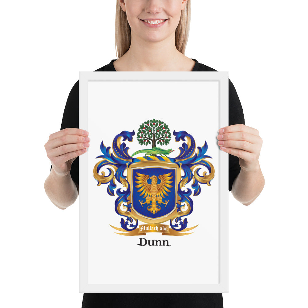 Dunn Family Crest framed artprint-Family Crests Store
