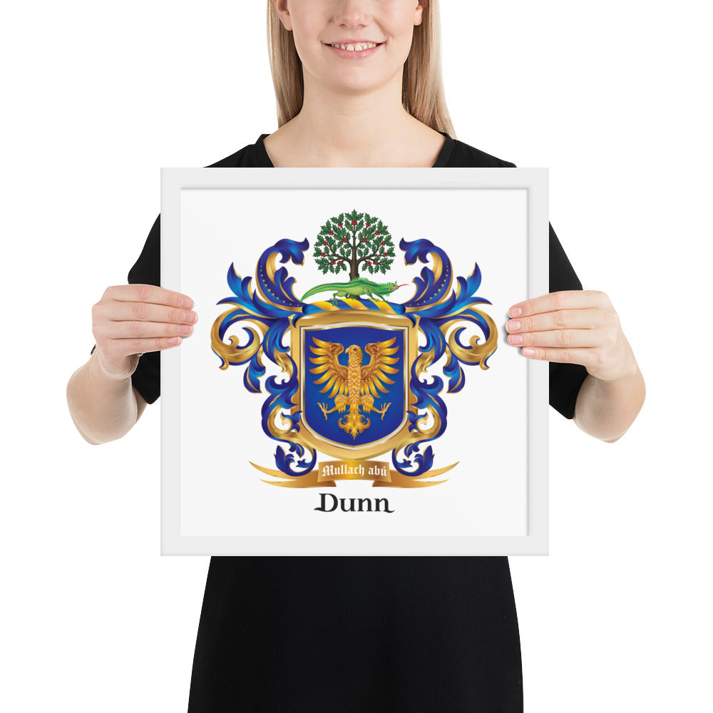 Dunn Family Crest framed artprint-Family Crests Store