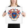 Larson Family Crest framed artprint