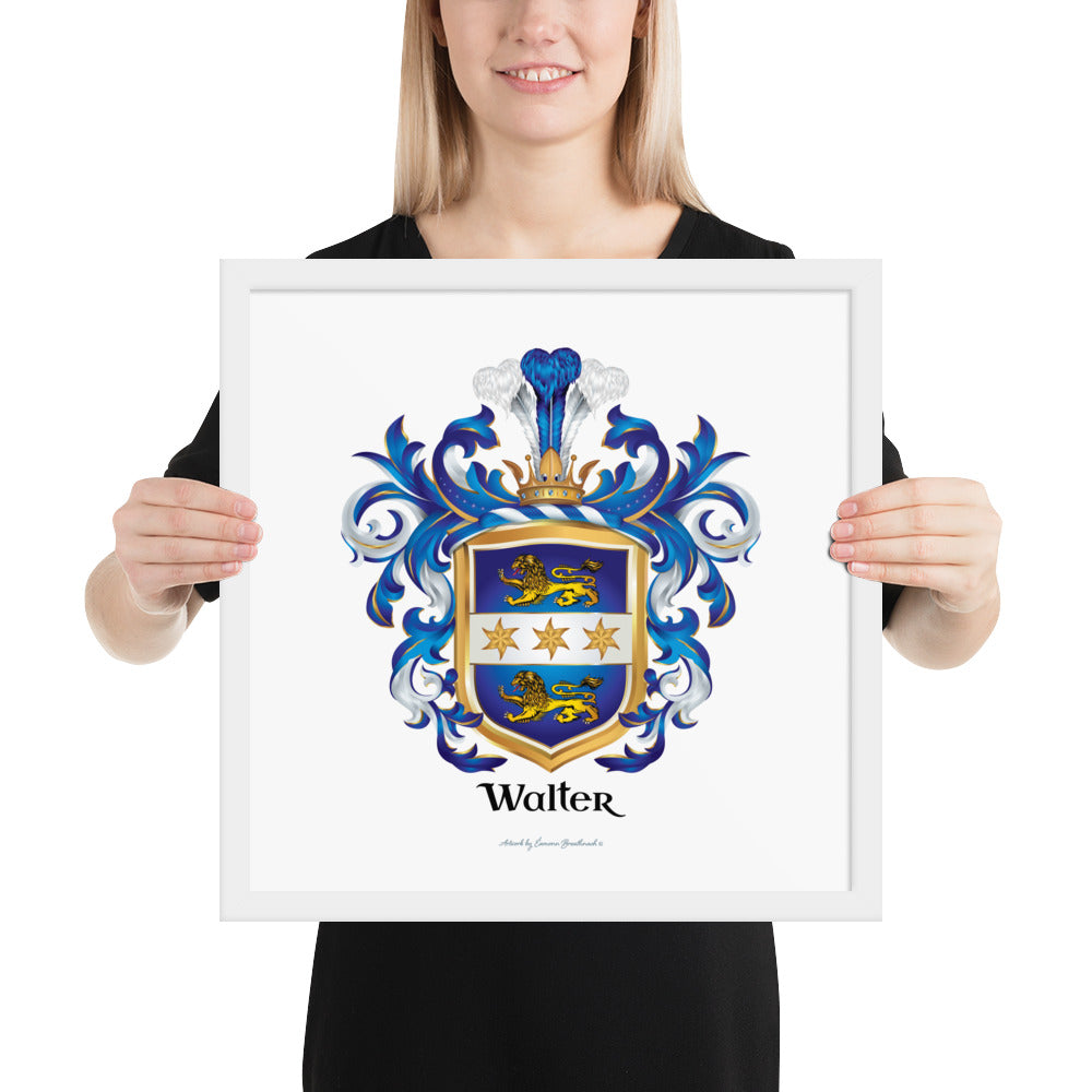 Walter Family Crest framed artprint-Family Crests Store
