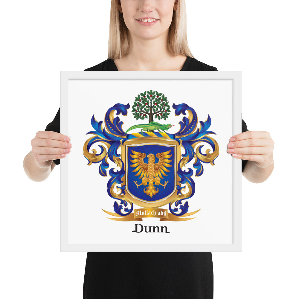 Dunn Family Crest framed artprint-Family Crests Store