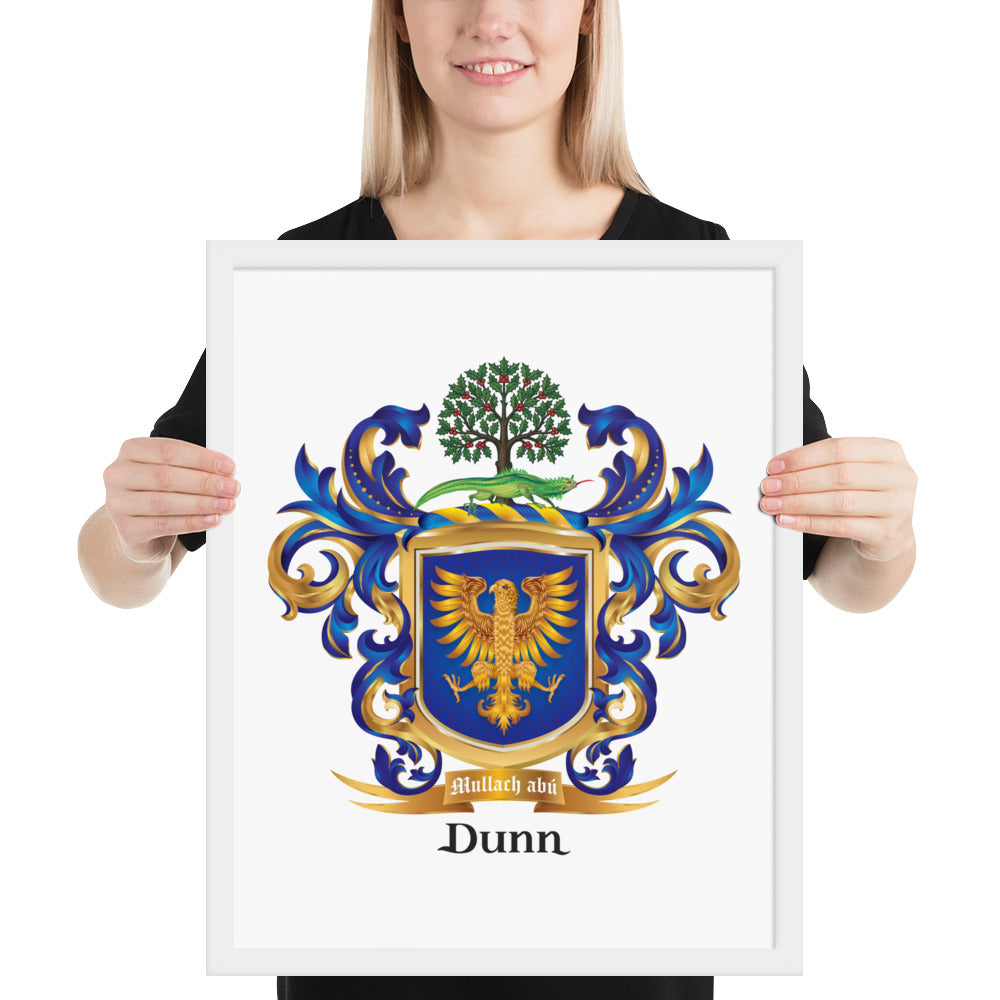 Dunn Family Crest framed artprint-Family Crests Store