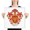 Graves Family Crest framed artprint