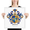 Hansen Family Crest framed artprint
