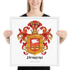 Herrera Family Crest framed artprint