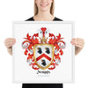 Norris Family Crest framed artprint