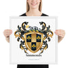 Simmonds Family Crest framed artprint