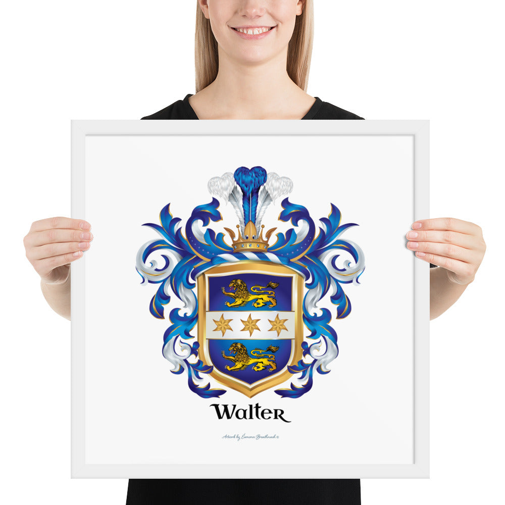 Walter Family Crest framed artprint-Family Crests Store