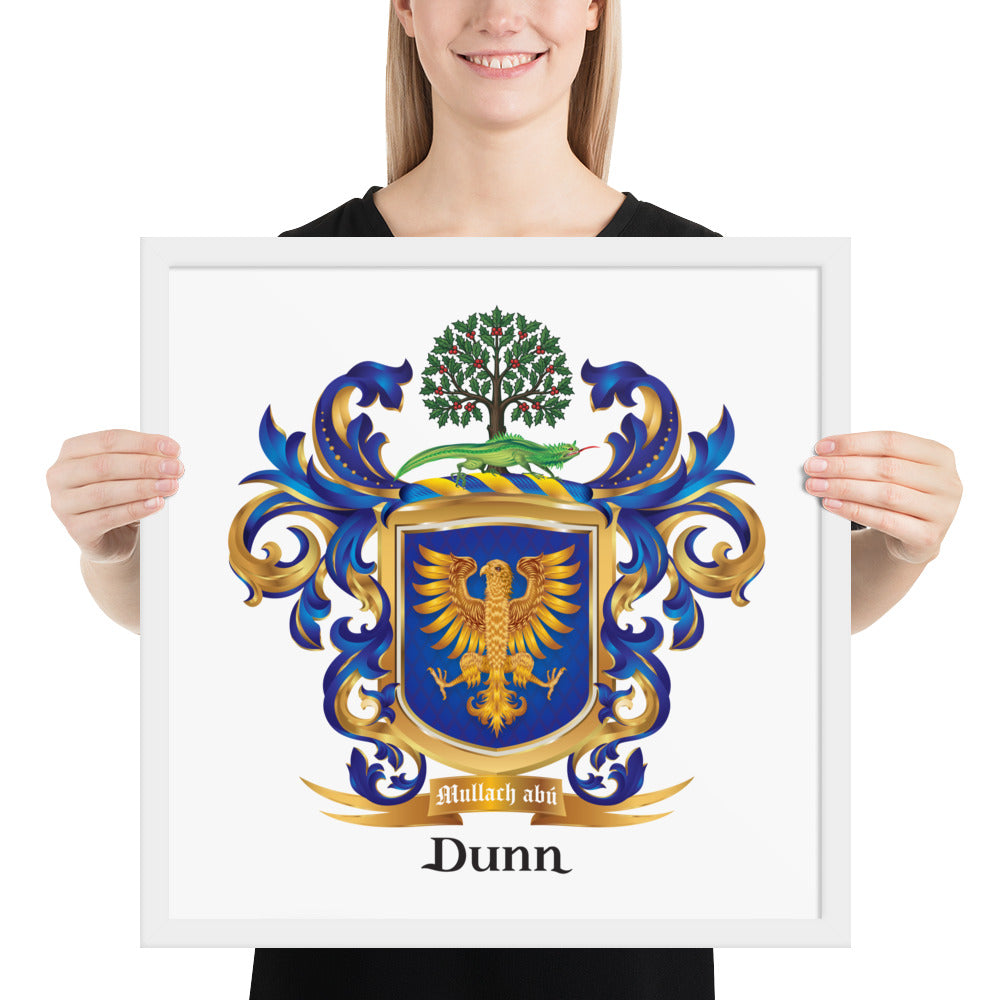 Dunn Family Crest framed artprint-Family Crests Store