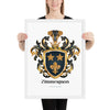 Zimmerman Family Crest framed artprint