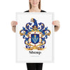 Sharp Family Crest framed artprint
