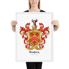 Barber Family Crest framed artprint
