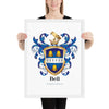 Bell Family Crest framed artprint