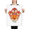 Berry Family Crest framed artprint