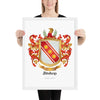 Bishop Family Crest framed artprint