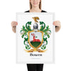 Bowen Family Crest framed artprint