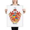 Butler Family Crest framed artprint