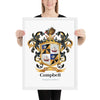 Campbell Family Crest framed artprint - Argyll origin
