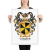 Campbell Family Crest framed artprint - earliest recorded