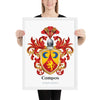 Campos Family Crest framed artprint