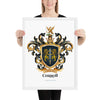 Carroll Family Crest framed artprint
