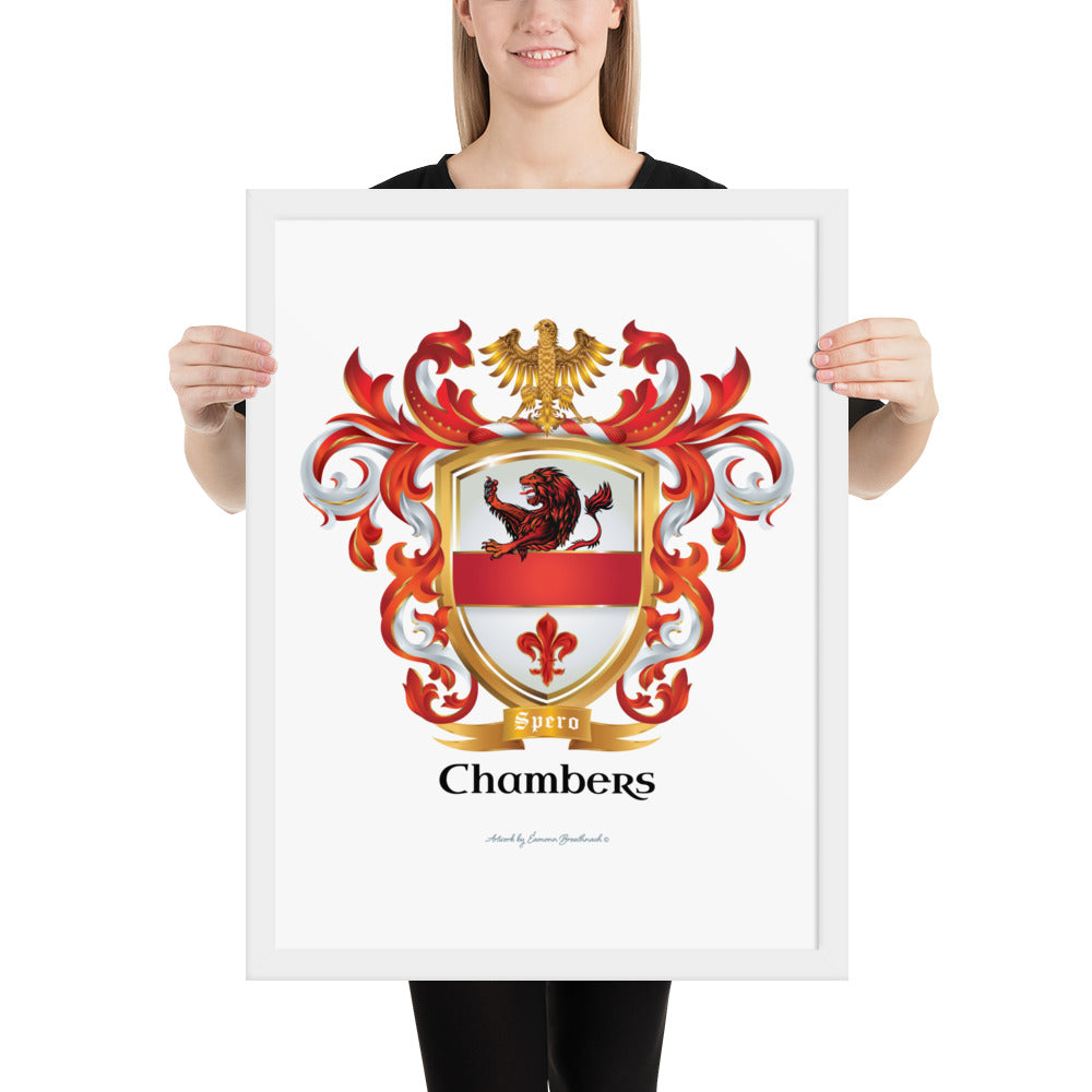 Chambers Family Crest framed artprint – Family Crests Store