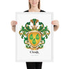 Clark Family Crest framed artprint