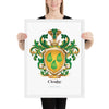 Clarke Family Crest framed artprint