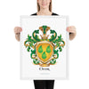 Clear Family Crest framed artprint
