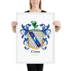 Coen Family Crest framed artprint