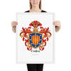 Cortez Family Crest framed artprint