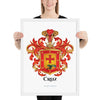 Cruz Family Crest framed artprint