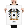 Daniel Family Crest framed artprint